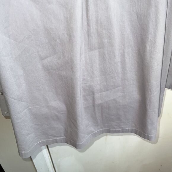 DESIDERATA Gray Cotton Blend Pleated Tunic Blouse-M - Picture 6 of 10